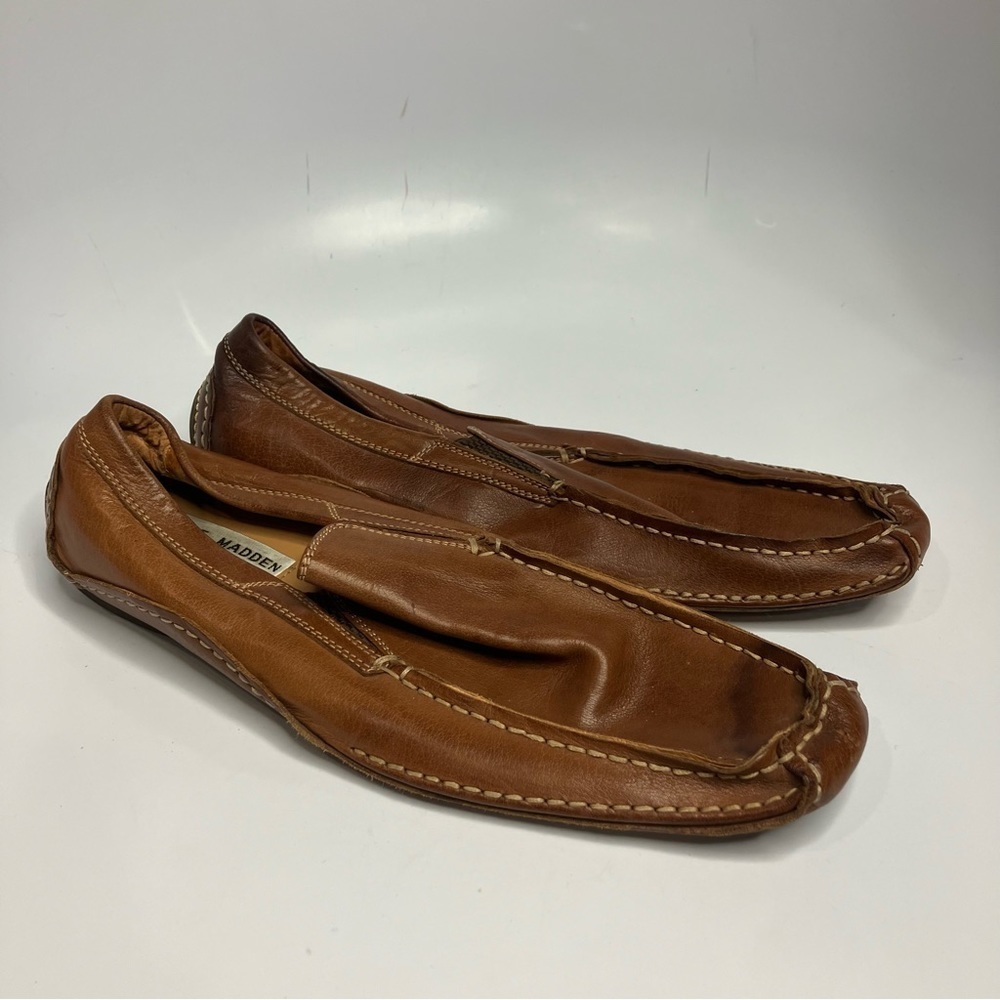Steve Madden driving loafers brown‎ leather size 9